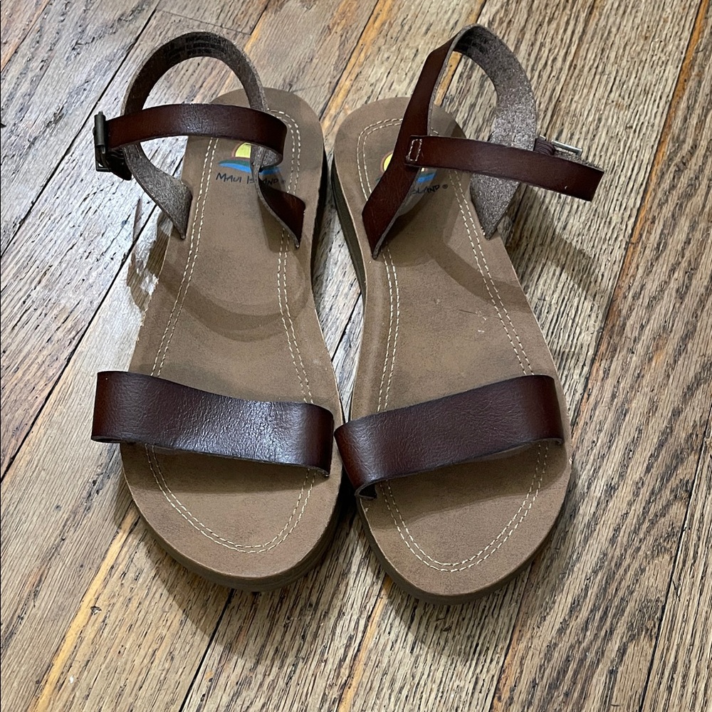 Maui Island Dark Brown Sandals